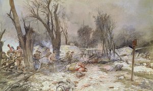 Hyökkäys Saint-Pierre-Aiglessa, heinäkuu 1918 tekijältä Francois Flameng