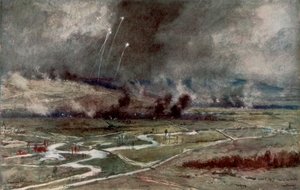 Hyökkäys Saksan asemiin Aisnen pohjoispuolella 16. huhtikuuta 1917 1926. tekijältä Francois Flameng