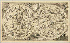 Vuoden 1720 taivaankartta - Hemel Globe. Coeli Enarrant Gloriam Dei. tekijältä François Halma