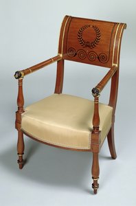 Fontainebleau-nojatuoli, 1796-1803 (mahonki)