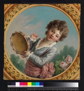 Lapsi tamburiinin kanssa, 1772 tekijältä Francois Hubert Drouais