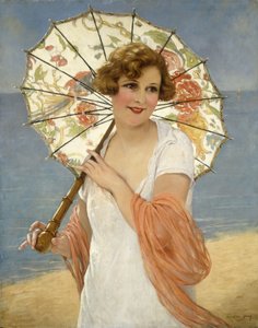Päivävarjo (öljy kankaalle) tekijältä Francois Martin Kavel