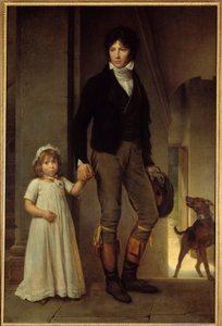 Muotokuva jalassa taidemaalari Jean Baptiste Isabeysta (1767-1855) ja hänen tyttärestään Francois Gerardin (1770-1837) maalaus 1795 Su. 1,94x1,3 m tekijältä Baron François Pascal Simon Gérard