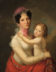 Eleonora Mayer, Freifrau zu Gravenegg tyttärensä Isabellan kanssa tekijältä Francois Pascal Simon Gerard