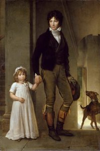 Jean-Baptiste Isabey 1767-1855 ja hänen tyttärensä Alexandrine, 1795. tekijältä Francois Pascal Simon Gerard