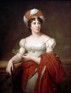 Muotokuva kirjailijasta Baroness Anne Louise Germaine de Staël 1766-1817 tekijältä Francois Pascal Simon Gerard