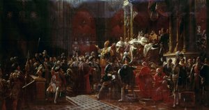 Ranskan Kaarle X:n kruunajaiset Reimsissä 29. toukokuuta 1825 tekijältä Francois Pascal Simon Gerard