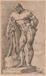 Farnese Hercules, kolmen neljäsosan näkymä vasemmalle [levy 3] tekijältä Francois Perrier