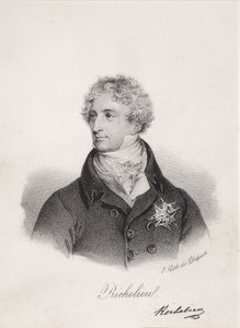 Richelieun herttuan Armand Emmanuel du Plessisin muotokuva, 1820-luku tekijältä Francois Seraphin Delpech