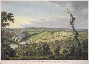 Coalbrookdalen lounaisprospekti (käsinvärinen kaiverrus)
