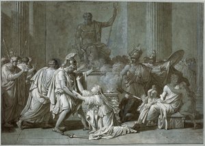 Cléombrote ja Léonidas, n. 1795 (kynä ja muste guassilla paperilla)