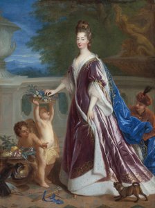 ""Elisabeth-Charlotten muotokuva (Elisabeth Charlotte) Baijerista tai Pfalzista (1652-1722)" (Elizabeth Charlotte, prinsessa Palatine) François de Troyn (1645-1730) maalaus 1600-luku Yksityinen kokoelma