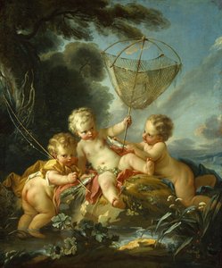 Putti kalastajana, n.1744 tekijältä François Boucher