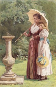 Lasken vain valoisat tunnit (chromolitho)