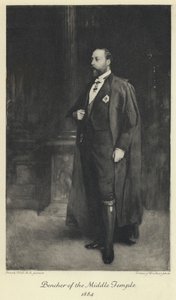 Walesin prinssi, tuleva kuningas Edward VII, Keskitemppelin penkkinä tekijältä Frank (after) Holl