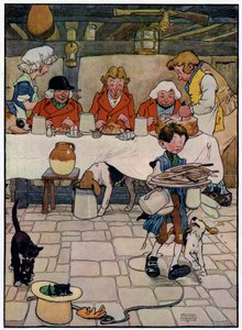 Three Jolly Huntsmen (väri litho) tekijältä Frank Adams