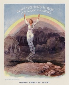 Oi hauta! Missä on sinun voittosi (värilitografia) tekijältä Frank Beard