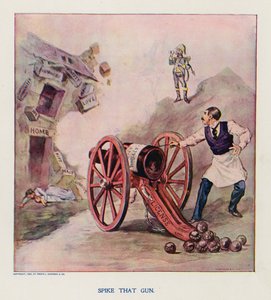 Pistä se ase pois! (värilitografia) tekijältä Frank Beard