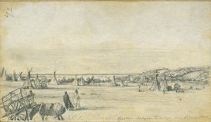 Siseton Lodges, Traverse des Sioux, 1851 tekijältä Frank Blackwell Mayer