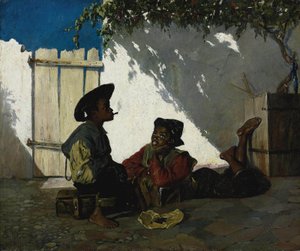 Italialainen:  Dolce far niente tekijältä Frank Buchser