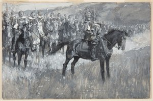 Cromwell ja hänen miehensä laulavat 117. psalmia Dunbarin taistelussa tekijältä Frank Craig