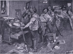 Jopa viholliset kunnioittavat: tapaus buurien hyökkäyksestä Natalissa, kuva Pretorian jälkeen: Guerilla War, 1902 tekijältä Frank Craig