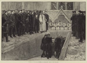 Lord Beaconsfieldin hautajaiset Hughendenin kirkossa High Wycombessa
