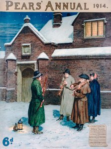 The Christmas Waits, Pears Annual -lehden kansi, 1914 tekijältä Frank Dadd