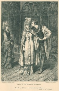Kuvitus Shakespearen kuningas Henry V:lle tekijältä Frank Dicksee