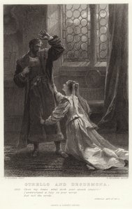 Othello ja Desdemona, Othello, Act IV, Sc 2 tekijältä Frank Dicksee