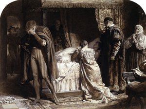 Kohtauksia elokuvasta Romeo ja Julia: Julian kammio tekijältä Frank Dicksee