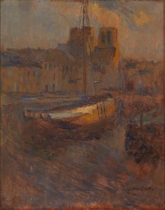 Alukset Anchorissa, Cherbourgissa nro. II, n.d. tekijältä Frank Edwin Scott