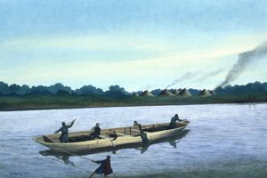 Pronssikautinen vene Thames-joella