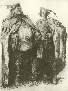 Sir John Falstaff ja pistooli (syväpaino)