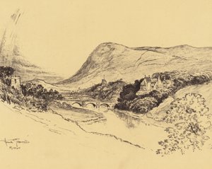 Ribblesdale ja Pendle Hill (litografia)