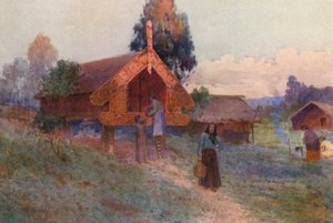 Uusi-Seelanti: A Pataka (värilitografia)