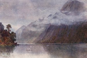 Uusi-Seelanti: Milford Soundissa (värilitro). tekijältä Frank H Wright