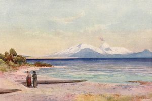 Uusi-Seelanti: Taupojärvi (värilitra): Lake Taupo (värilitra) tekijältä Frank H Wright
