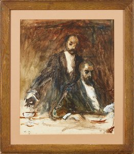 Toinen lasi, sir? (vesiväri) tekijältä Frank Holl