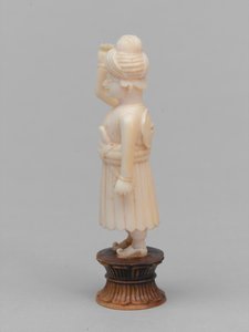 Musta sotilas, shakkinappula, Intia, 1820 noin