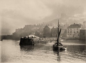 Näkymä satamaan, Whitby, North Yorkshire. 1884 (kuva)