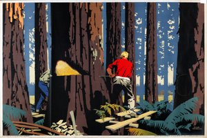 Nimetön (väri litho) tekijältä Frank Newbould