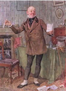 Mr Micawber (David Copperfield) (värilitografia)