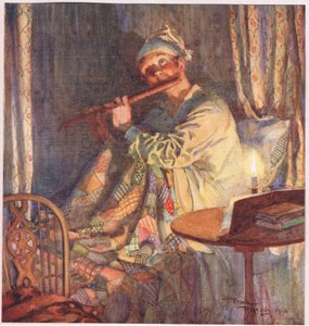 Ilma oli "Pois melankolian kanssa.", noin 1920 (värilitografia).