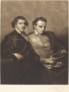 Kahden herrasmiehen muotokuva tekijältä Frank Short, after Sir Joshua Reynolds