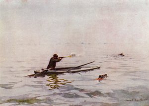 Norfolk Broads: Punt-Gunning on Breydon (värilitho) tekijältä Frank Southgate