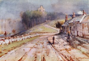 Norham Castle (väri litho) tekijältä Frank Southgate