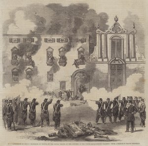 Sisilian vallankumous, kuninkaallisten joukkojen verilöyly Valkoisten benediktiiniläisluostarissa, Palermo