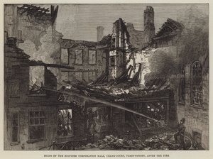 Scottish Corporation Hallin rauniot, Crane-Court, Fleet-Street, tulipalon jälkeen