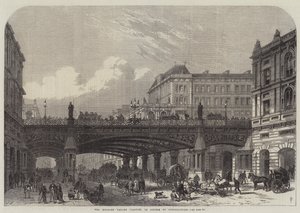 Holborn Valleyn silta, rakennusvaiheessa